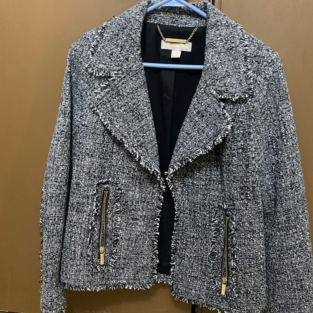 Chic Tweed Jacket - Black and White